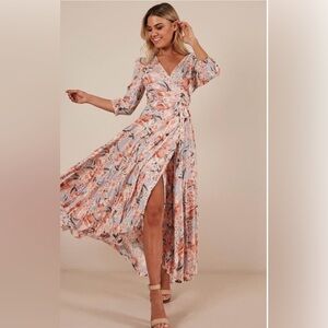 NWT JAASE Floral Wrap Dress Size M Anthropologie